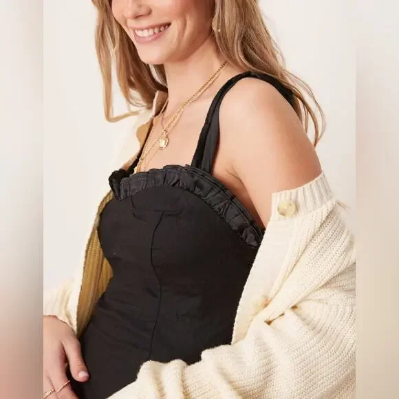 Free People Midnight Magic Mini Dress in Black Combo S - Picture 5 of 9